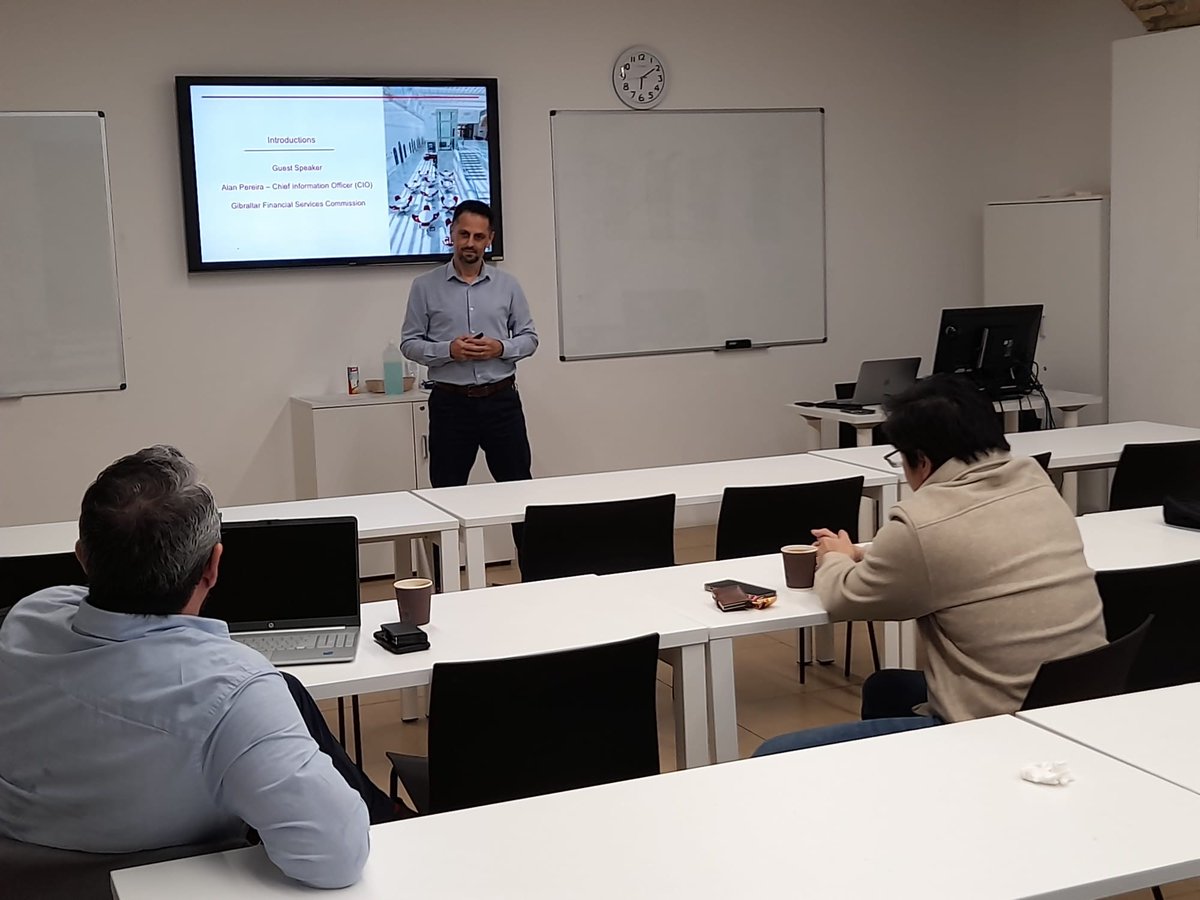 We extend thanks to Alan Pereira, Chief Information Officer, Gibraltar Financial Services Commission, for an empowering discussion on Data Analytics, Security and Protection! 👏🏽 #UniversityofGibraltar