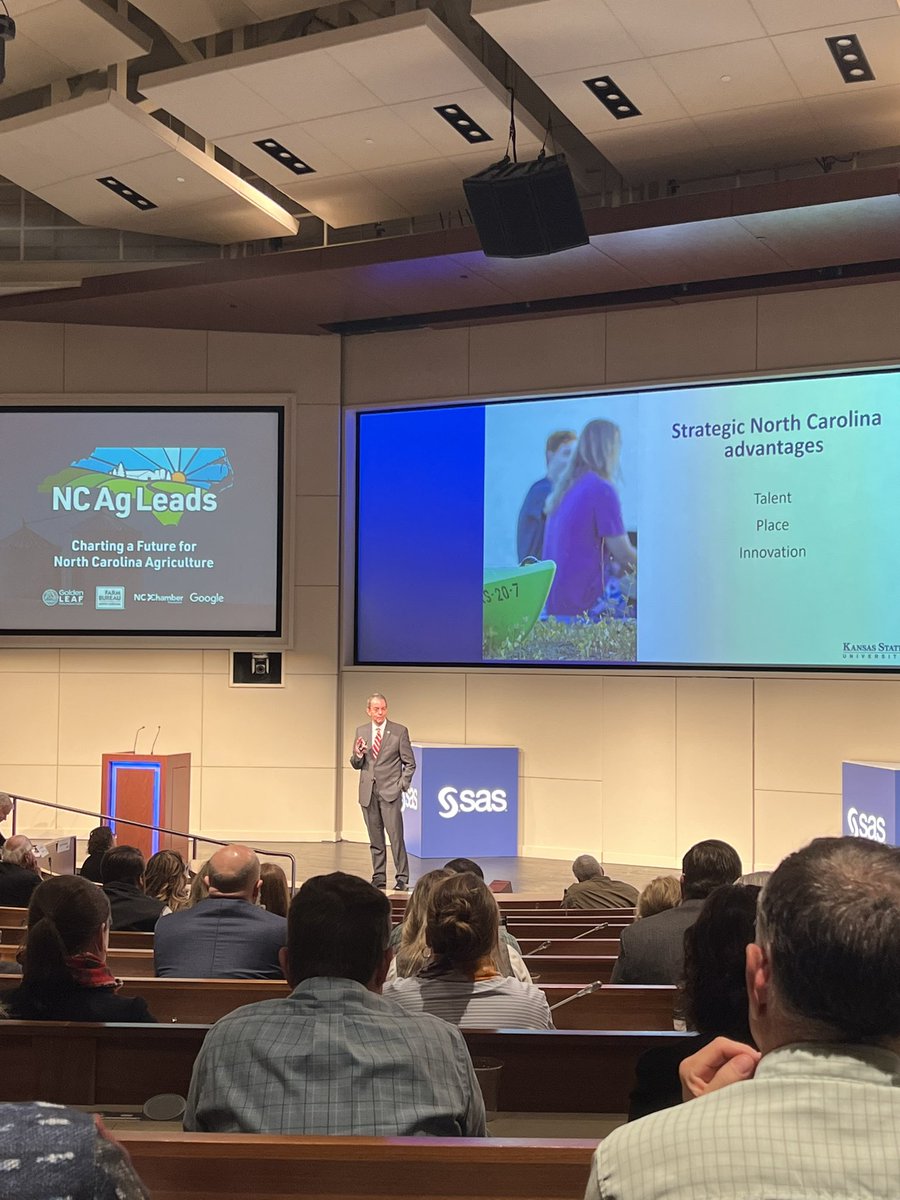 “It is a novel thing you have here in North Carolina,” says @KState SVP for Executive Affairs, University Engagement and Partnerships & Chief of Staff Dr. Marshall Stewart when speaking to North Carolina’s competitive advantages. #NCAgLeads