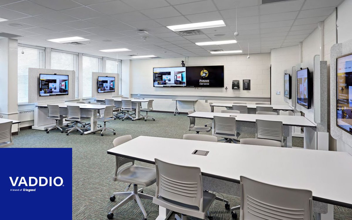 Need ideas on how to update outdated classrooms to accommodate hybrid learning? See how Purdue University Fort Wayne did just that with Vaddio EasyIP cameras and microphones with the Forum™ Collaboration Suite, Wiremold raceways, and furniture power!

ow.ly/WfWL50R3G9j