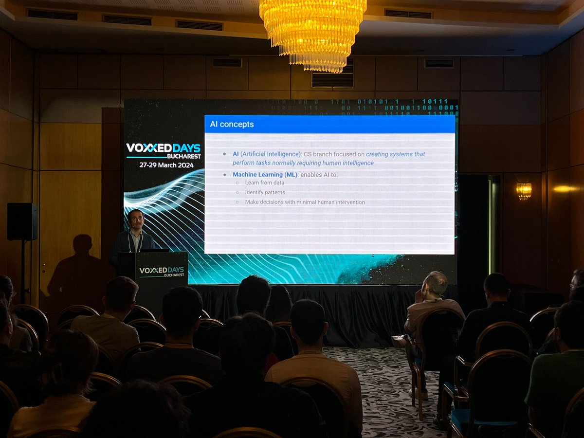VoxxedBucharest's tweet image. In Crowne C room, join @Nicolas_Boitout and @bogdansolga as they explore the utilization of HuggingFace’s NLP models and vector databases.

#itisfun #vdbuh24 #conference
