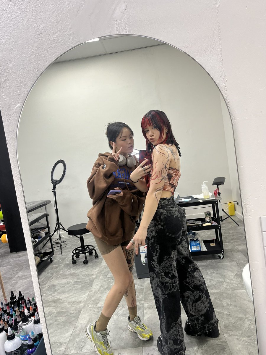 my tatt artist was too cute I love her 🥹