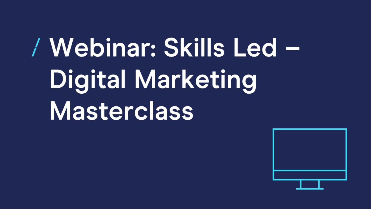 Have you been thinking about upskilling in #digitalmarketing? Join us for this online #dmamasterclass taster session and get a sneak peek at all the skills you could learn in our Digital Marketing Masterclass. Book your spot now. eu1.hubs.ly/H08kZQn0