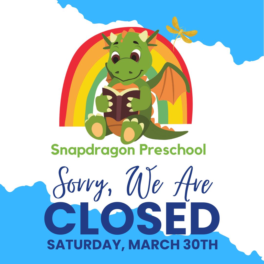 All programs will be closed this Saturday, March 30th. 

#kidsgym #kidsgymnastics #austinkids #austinpreschool #preschoolaustin #learnthroughplay #preschoolkids #SnapdragonPreschool