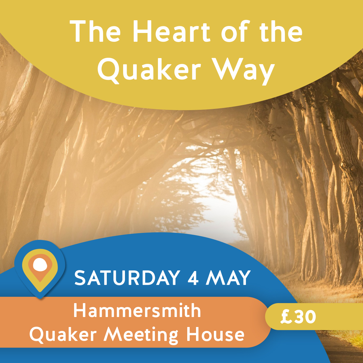 The Quaker way is often portrayed as an individual one or one hard to define. However there is a clear and contained sense of what it is to be a Quaker and how to be Quaker. This day event explores what can be thought of as the heart of the Quaker way. See woodbrooke.org.uk/courses/the-he…