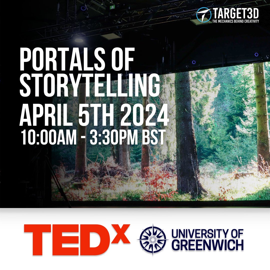 On April 5th, 2024 we will host the @UniofGreenwich in bringing you the world’s first @TEDx event using virtual production in our #AdvancedMediaProduction studio!

This is an event not to be missed - secure your tickets now: ted.com/tedx/events/53…

#TED #TEDx #VirtualProduction