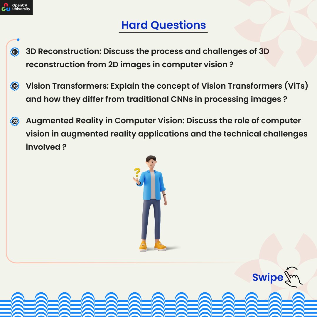 🚀 Ready to ace your next interview? Explore our “Top 9 Interview Questions for Junior Computer Vision Engineers.” Boost your skills and confidence.
Want the answers to these top questions? Comment “YES”, and we'll share them next week!

#ComputerVision #TechCareers…