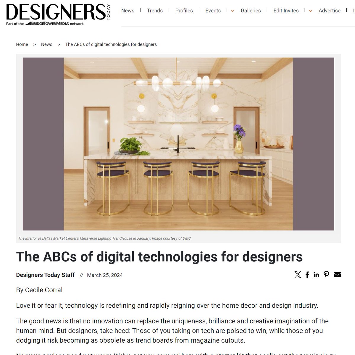 DesignerAnnilee's tweet photo. My rendering is the featured image in this @DesignersToday article about digital technologies. Sadly, I'm not credited or mentioned😰but it's still exciting to be published. #rendering #CreditTheCreator #ArchitecturalRendering #VirtualDesigner #ArchViz #virtualhome #digitalart https://t.co/fIdJEssAYH