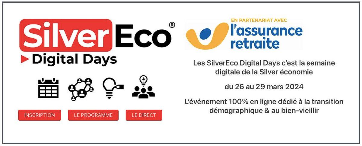 SilverEco_Fr's tweet photo. Un grand merci à @FGarlaud  de @L_ARetraite, #SyrielleZouakh de #MerciJulie , #GuillaumeBoulaton de @Toolib_fr et #sarahLEVEUGLE de #CarsatHautsdeFrance d’avoir échangé sur la la saison 2 de #VIVALab au #SilverEco Digital Days !

Retrouvez le direct sur : https://t.co/cIB7h3URUS https://t.co/PVhwBV4Pzt