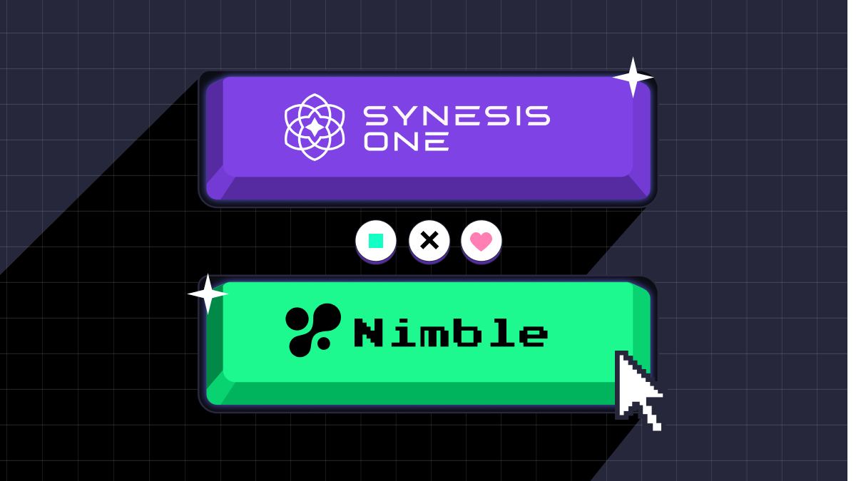 Effective AI models are built on quality data - that’s why we’re teaming up with <a href="/synesis_one/">Synesis One</a> to source training data for the Nimble ecosystem.

Synesis One is a train-to-earn platform where users can earn income by providing and validating training data for language models.