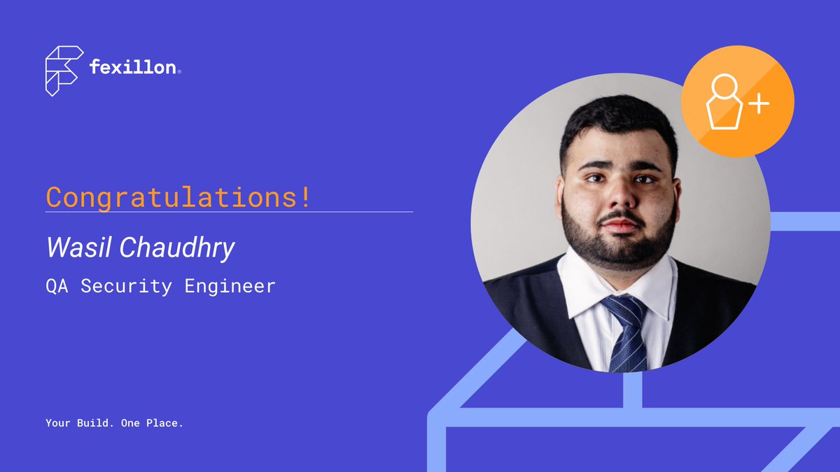 Fexillon is delighted to announce the promotion of Wasil Chaudhry to the role of QA Security Engineer. 
#YourBuildOnePlace #fexillon #DigitalTwin #SmartBuildings #HealthyBuildings #BuildingInformationManagement #BIM