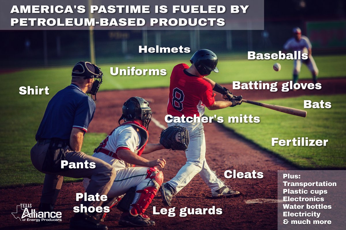 Batter up! It's opening day for MLB! Whether you root for the Astros or the Rangers (or some other non-Texan team), thank the oil and natural gas industry for its contributions to nearly every facet of the game. 

#MLB #baseball #Rangers #StraightUpTx #Astros #OpeningDay