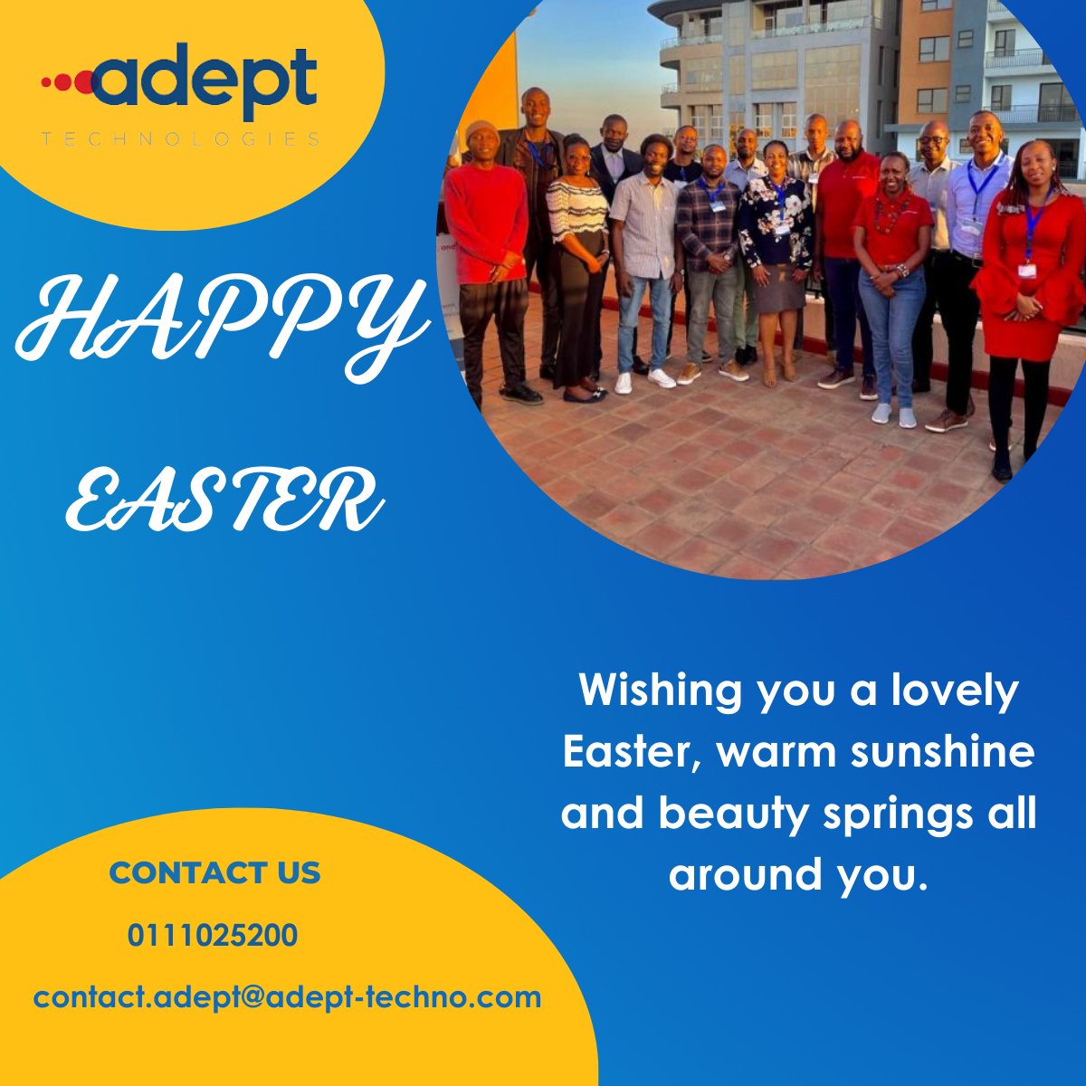 Someone once said, Easter is the only time of the year when its safe to put all your eggs in one basket. 🛒 Happy Easter from Adept Technology family. 🤗