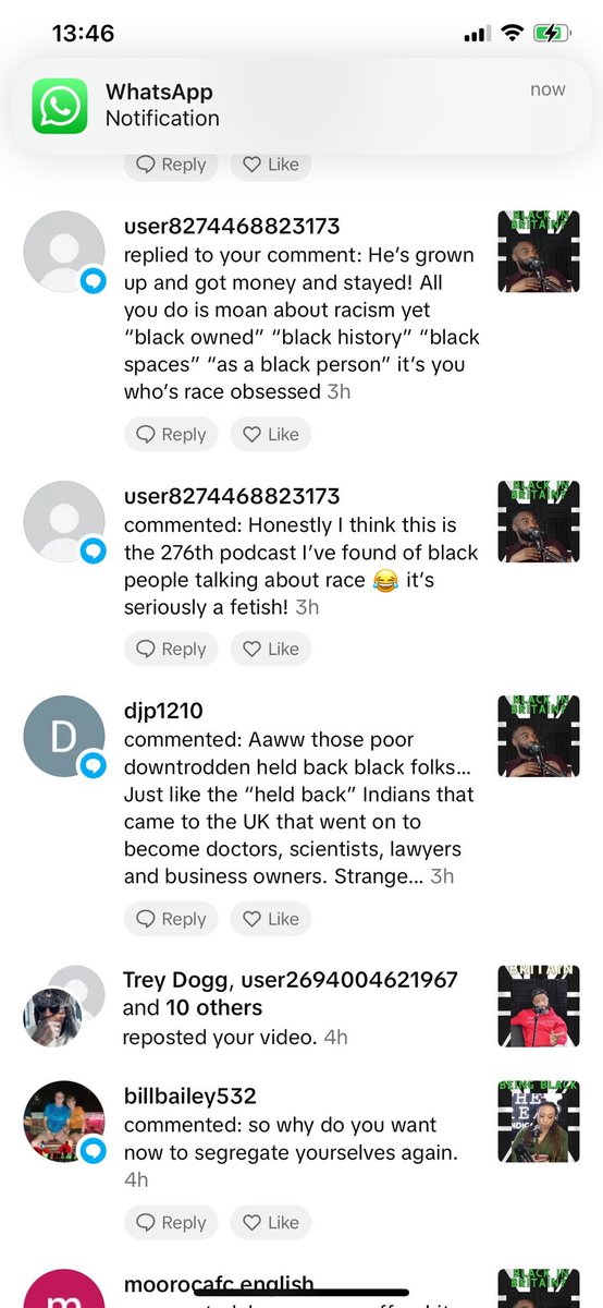 kieronFish's tweet photo. Another clip from the episode we dropped yesterday, if you haven’t seen it yet - https://t.co/jG0wagrdSP then there’s a few of the comments we’ve been getting on TikTok @DionneLDN is doing one hell of a job ignoring them 👊🏾 
@lovelaidbare “At Your Big Age” https://t.co/tvzrKehel5