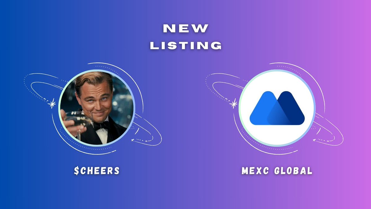 💥BREAKING NEWS💥

We are thrilled to announce the exclusive primary listing of <a href="/CheersDiCaprio/">CHEERS</a> ( $CHEERS ) on <a href="/MEXC_Official/">MEXC</a> 

We are very proud of our team and even more at our FINEST COMMUNITY ! We see and appreciate every single one of you individuals .

WE AINT LEAVING 🍷