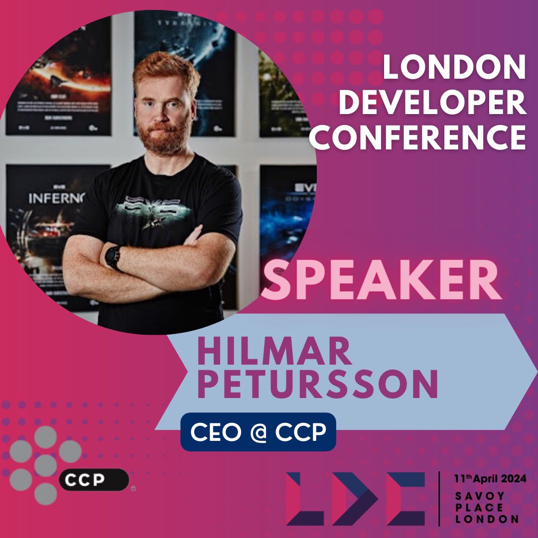 We have an incredible line-up for you at LDC this April, and are happy Hilmar Pétursson is a part of it. Appointed CEO in 2004, Hilmar has led CCP Games' ongoing success and growth. Tune into his discussion at LDC. Act fast! Ticket availability is limited. Grab yours now! 👇