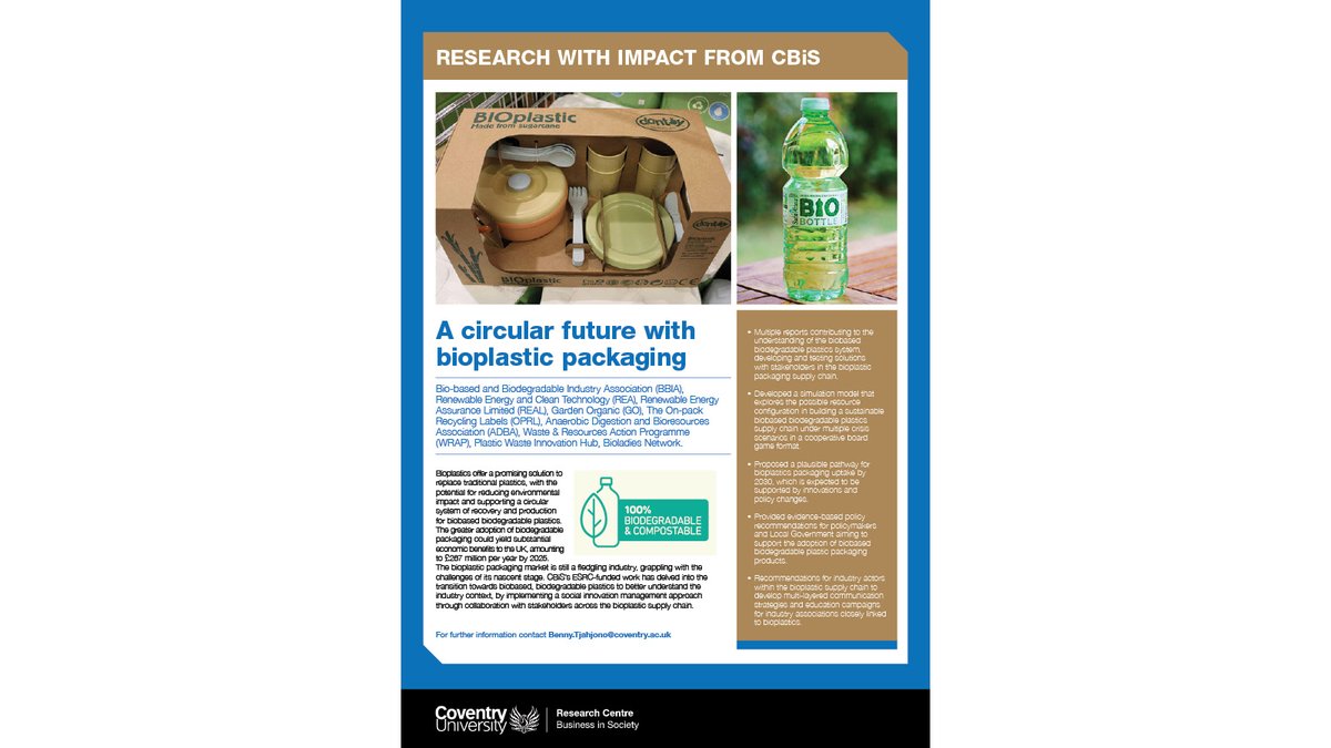 🗑️A circular future with bioplastic packaging 'This work examines the transition towards biodegradable plastics to better understand the industry context, by implementing a social innovation management approach across the bioplastic supply chain.' @bennytjahjono #plasticfree