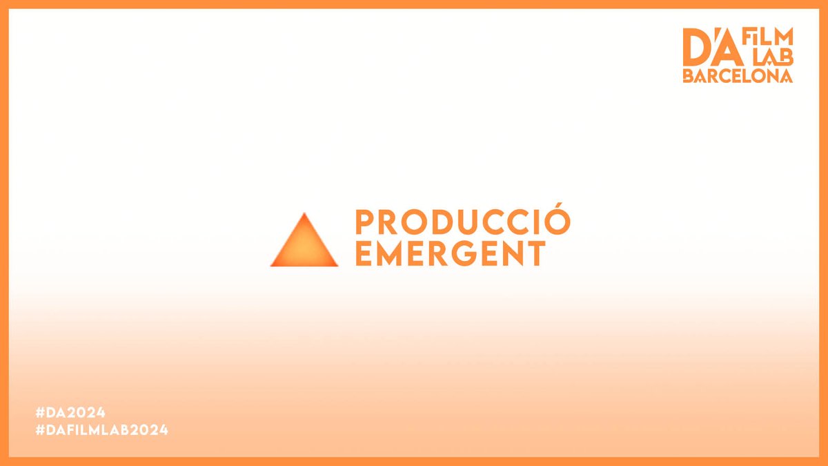 DAFilmLabBCN's tweet photo. Descobreix la selecció de Producció Emergent 🧡
11 projectes en desenvolupament participen enguany en aquesta secció que posa la mirada en el talent emergent. Amb el suport de @pacproductors @ECAM_ @musiclibrarysfx #LokroProductions
#DAFILMLAB2023 #DA2024 https://t.co/UQ7Y3laaRR