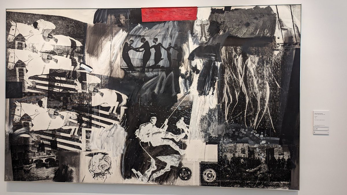 Robert Rauschenberg
Express
1963
Oil, silkscreen and collage on canvas
184.2 x 305.2 cm

Photo taken by me at the Museo Nacional Thyssen-Bornemisza, Madrid

#art #RobertRauschenberg