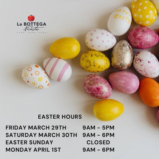 Easter is just around the corner, and we want to make sure you’re all set for your fresh food shopping! Check out our Easter hours to plan your visit. We can’t wait to see you. #EasterHours #FreshFoodShopping #Ottawa #ItalianMarket #BywardMarket