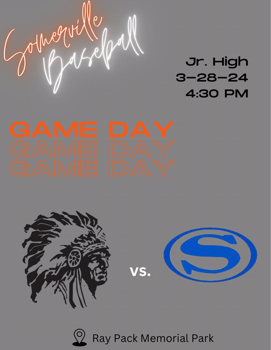 Game day for Jr. High Baseball. Hope to to see you all there as they take on Snook. First pitch is set for 4:30pm. @YeguaAthletics @SnookAthletics @2ATxHSBaseball @SnookISD