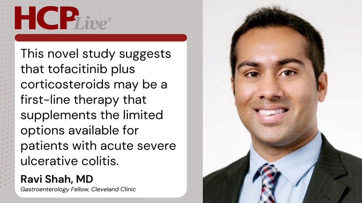 Findings from a novel study supports the JAK inhibitor #tofacitinib as a potential first-line therapy for acute severe ulcerative colitis. 

@RavShahMD reviews data from TACOS and gives his perspective in today's #QaziCorner issue.

Read it here: hcplive.com/view/tofacitin…