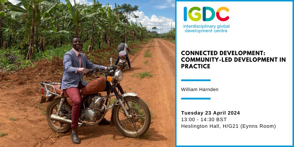Join William Harnden (Managing Director of Connected Development) on 23 April for a seminar where he will present three context specific case studies of grassroots community-led development efforts from members within its network. Book your tickets here tinyurl.com/54ty5s5a
