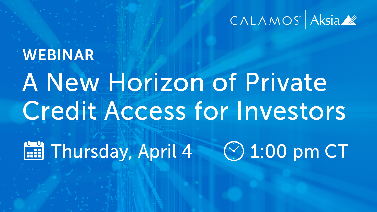 Join Calamos and Aksia experts in discussing the dynamic #privatecredit market and its future: okt.to/NGZ80C More on $CAPIX: okt.to/SldsnQ