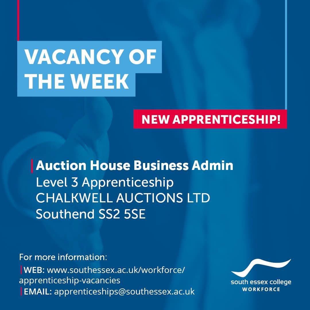 A great opportunity for an Apprentice Auction House Assistant. You will work with the Saleroom Manager across a multiple of departments, gaining a wide knowledge of all areas of the business. Apply here: findapprenticeship.service.gov.uk/apprenticeship…