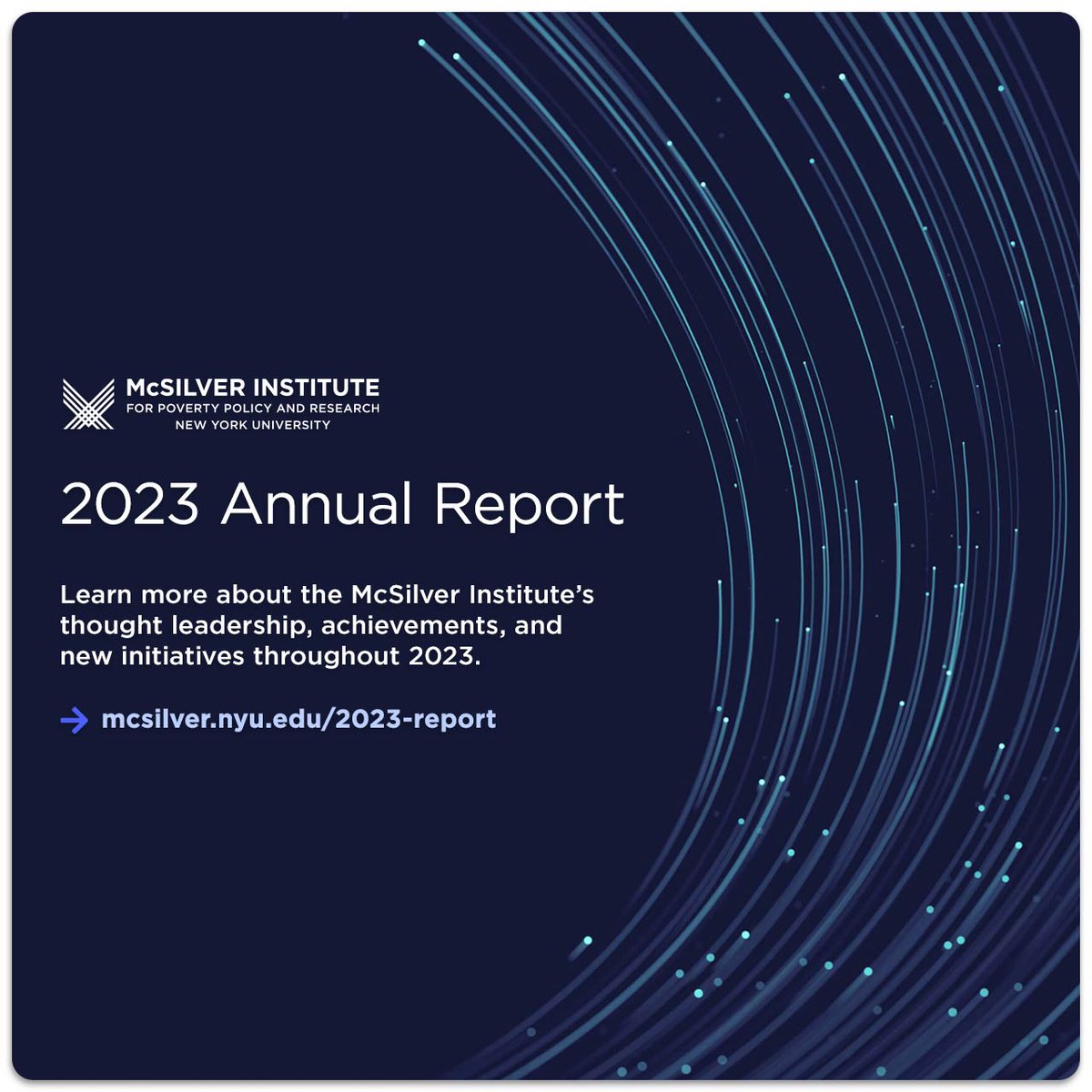 The McSilver Institute’s 2023 Annual Report is available online! Learn more about the Institute’s thought leadership, achievements, and new initiatives throughout the year: mcsilver.nyu.edu/2023-report