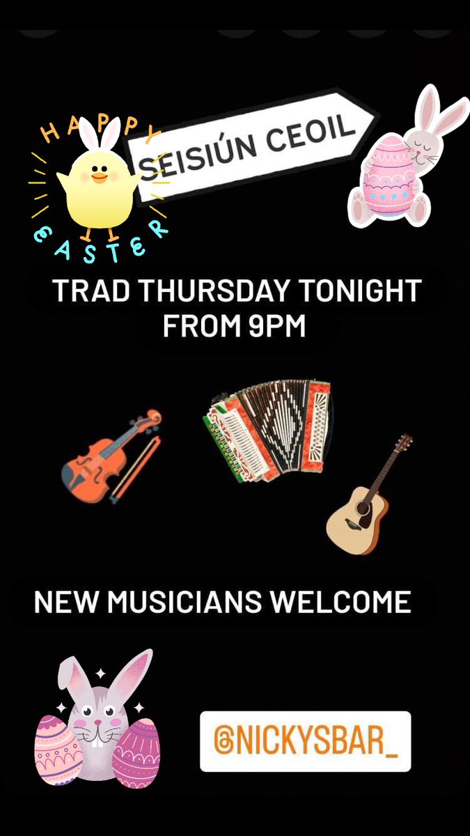 Our Easter holidays Thursday trad session is always a good one. 
Leave it be an excuse to meet up with those work friends you have missed since last week 😜😜😜 <a href="/iggyoregan/">iggy o regan</a> <a href="/waterfordsitc/">Summer In The City</a> @TradMusicForum