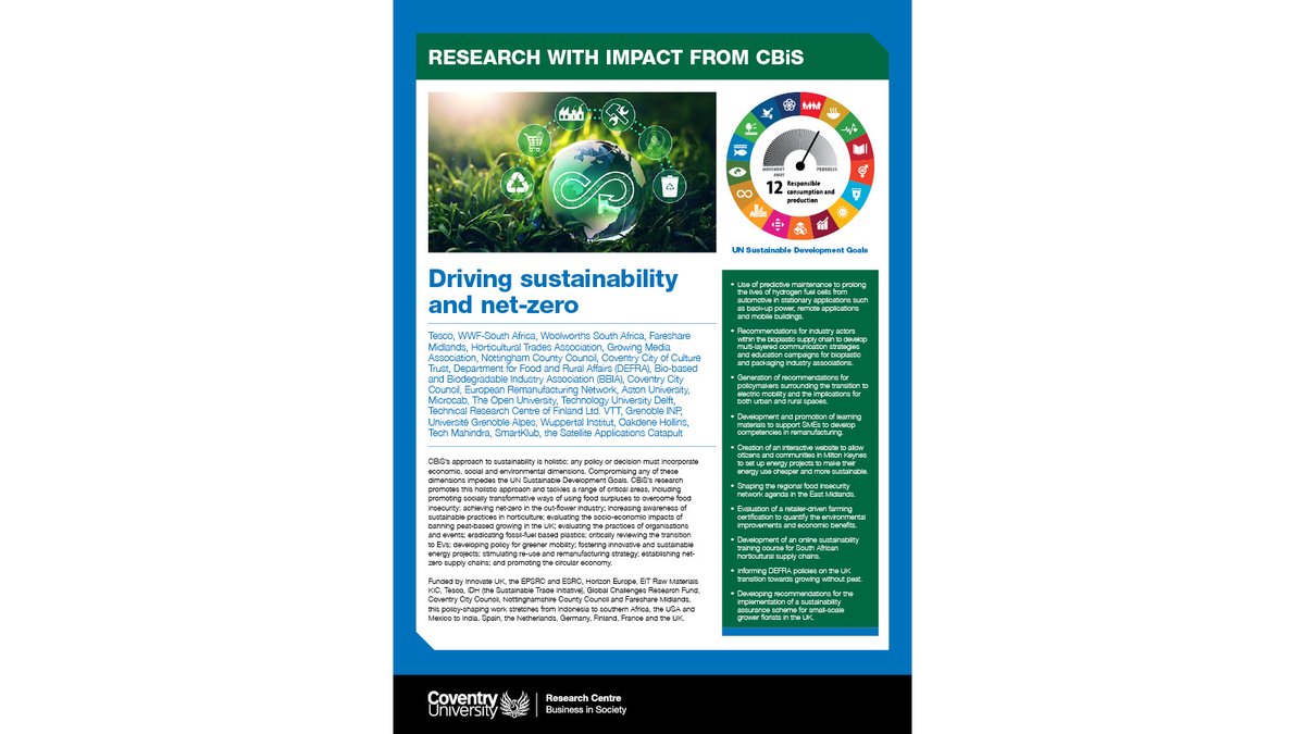 🌍Driving sustainability and net-zero CBiS’s approach to sustainability is holistic; any policy or decision must incorporate economic, social & environmental dimensions. Compromising any of these dimensions impedes the UN Sustainable Development Goals. #NetZero #Sustainability