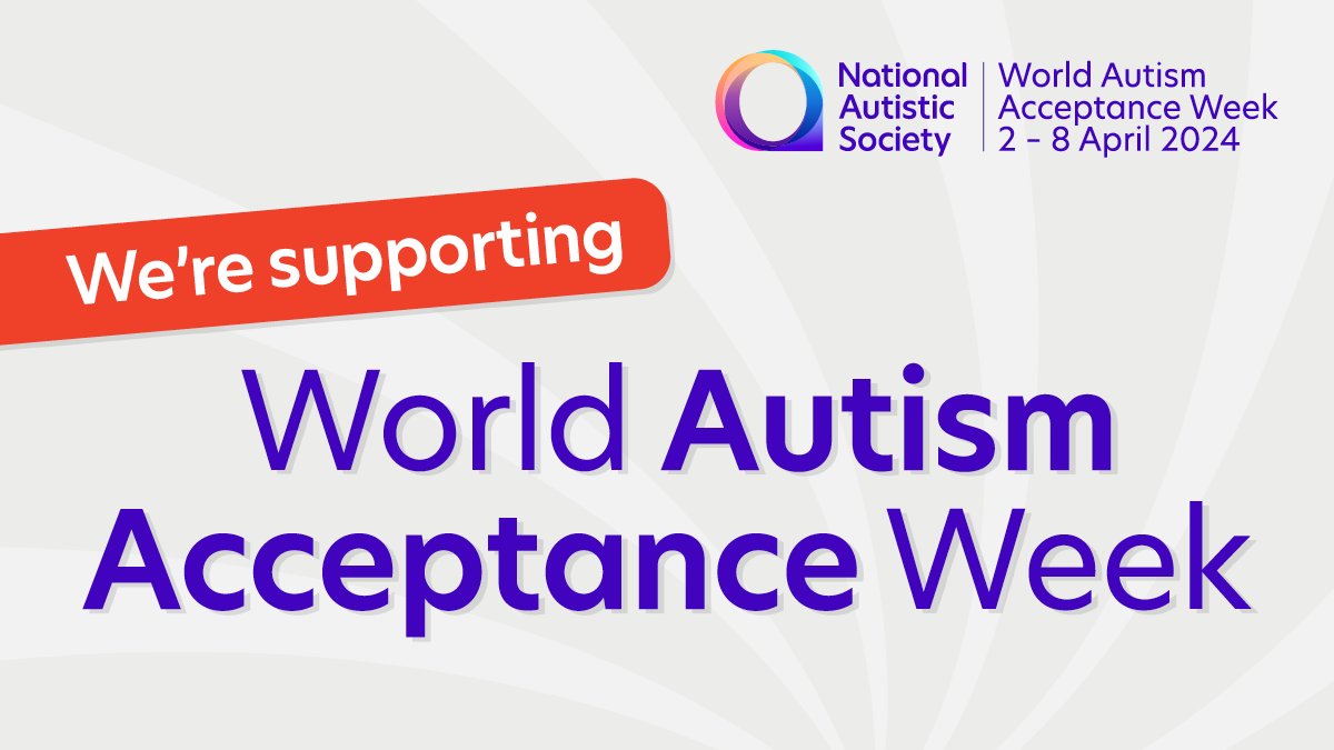 We are supporting World #AutismAcceptanceWeek. Find out how to get involved @ autism.org.uk. @Autism #WAAW24