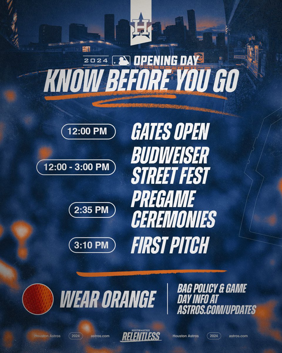 *Opening Day Know Before You Go* WEAR ORANGE. BE LOUD!