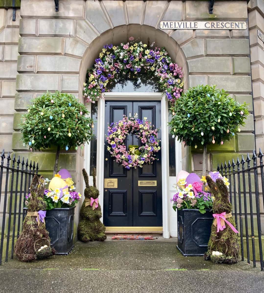 Easter bunnies have arrived in Edinburgh’s West End. #Edinburgh