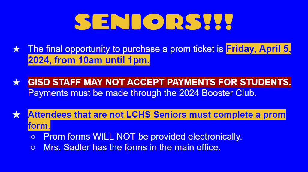 ATTENTION SENIORS... PLEASE SHARE AND SPREAD THE WORD!