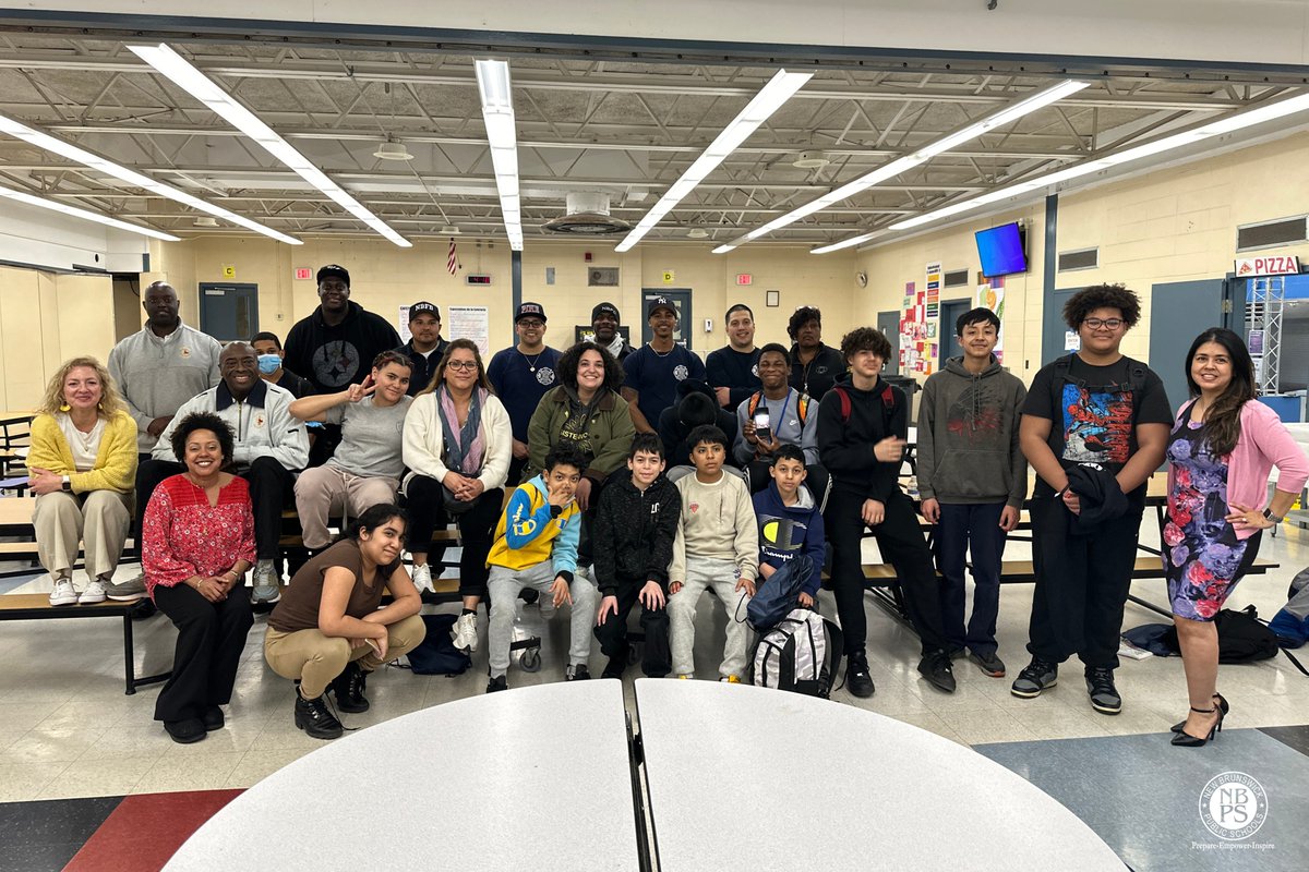 Middle schoolers taking on the fitness challenge, aiming to match the strength and stamina of firefighters! 💪🔥 #ALLIN4NB #NBPSLetsGO! #NBPSTogether