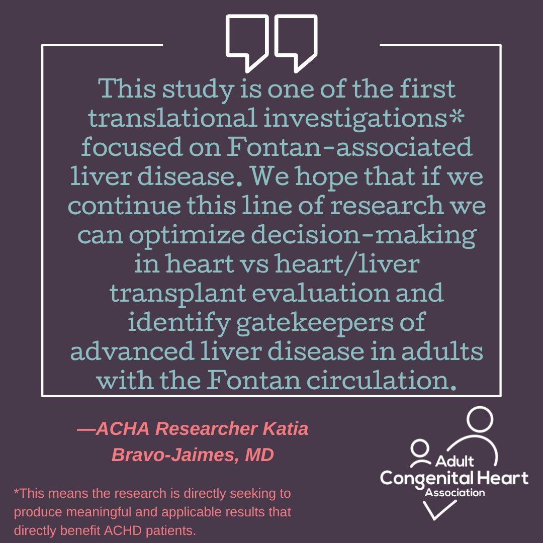We are highlighting ACHA research grant recipient Katia Bravo-Jaimes, MD, whose study was recently published in the Journal of the American College of Cardiology. Learn more from Dr. Bravo-Jaimes and her co-authors: ow.ly/XWCc50R49Oc. #CHDCare4Life #CHDAwareness #Fontan