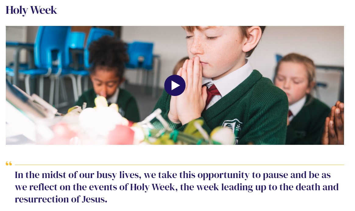 We would like to invite you to join us in prayer during Holy Week. Children from across the @StJosephCMAT family gathered at Notre Dame College last week to record their #HolyWeek liturgy. Watch this here! sjcmat.co.uk/holy-week/ #OpeningHearts