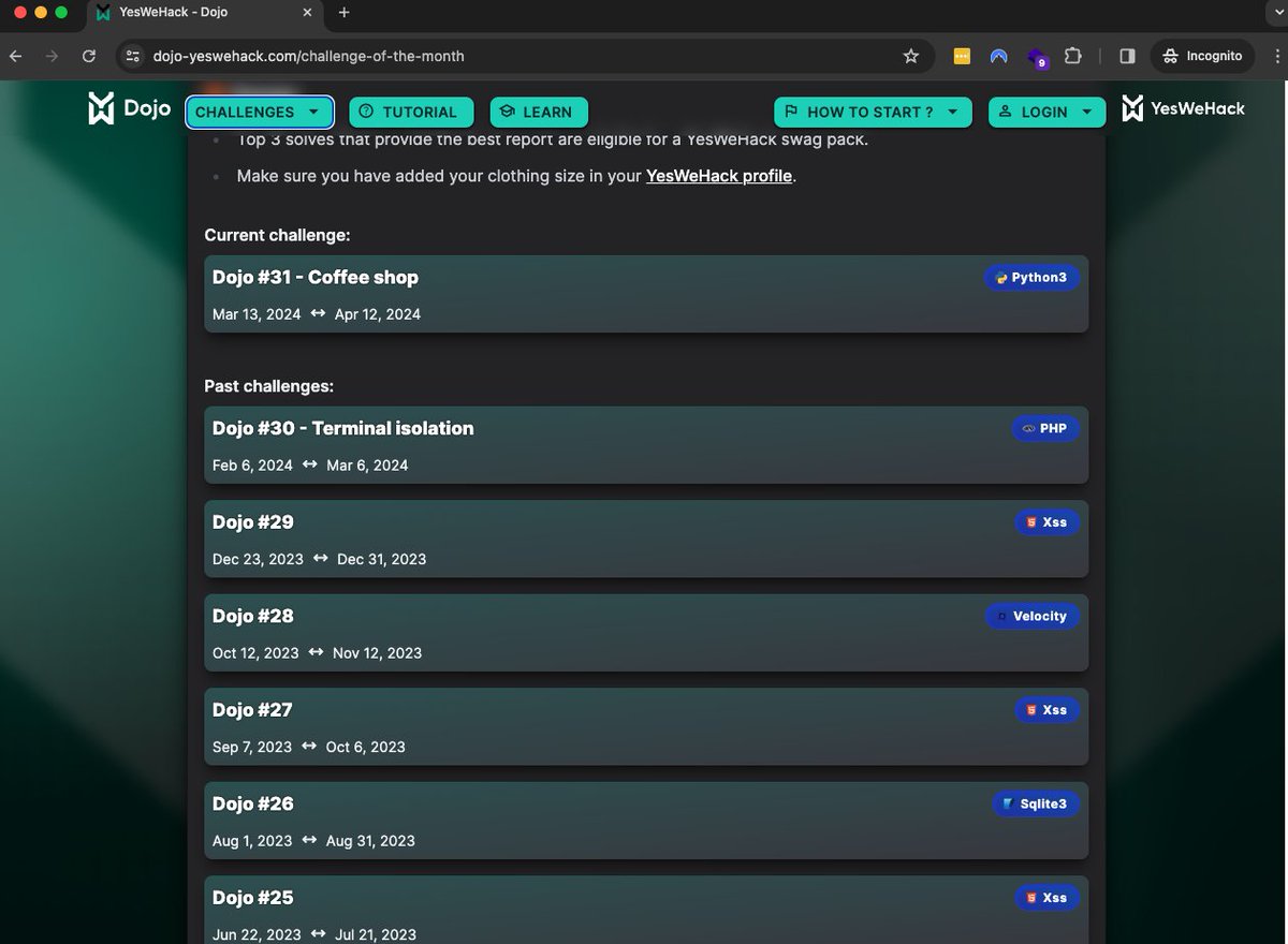 bsysop's tweet photo. Try it out: https://t.co/zl8UKnc7F0

Additional challenges are available if you don't want the learning labs 🦾

🧵2/2

#BugBounty #BugBountyTips https://t.co/UAQG47G2ND
