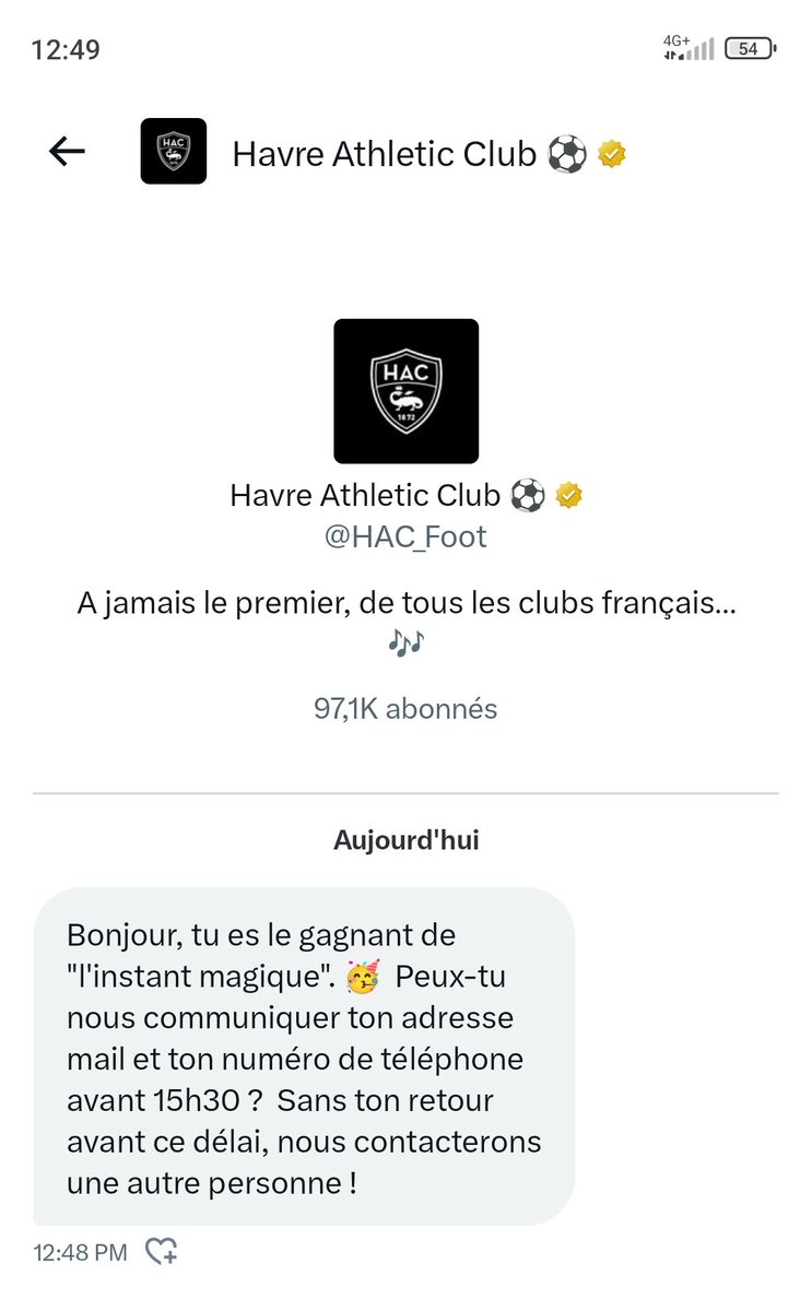 Merci beaucoup <a href="/HAC_Foot/">Havre Athletic Club ⚽️</a> pour ce cadeau, trop hâte a dimanche 🩵💙