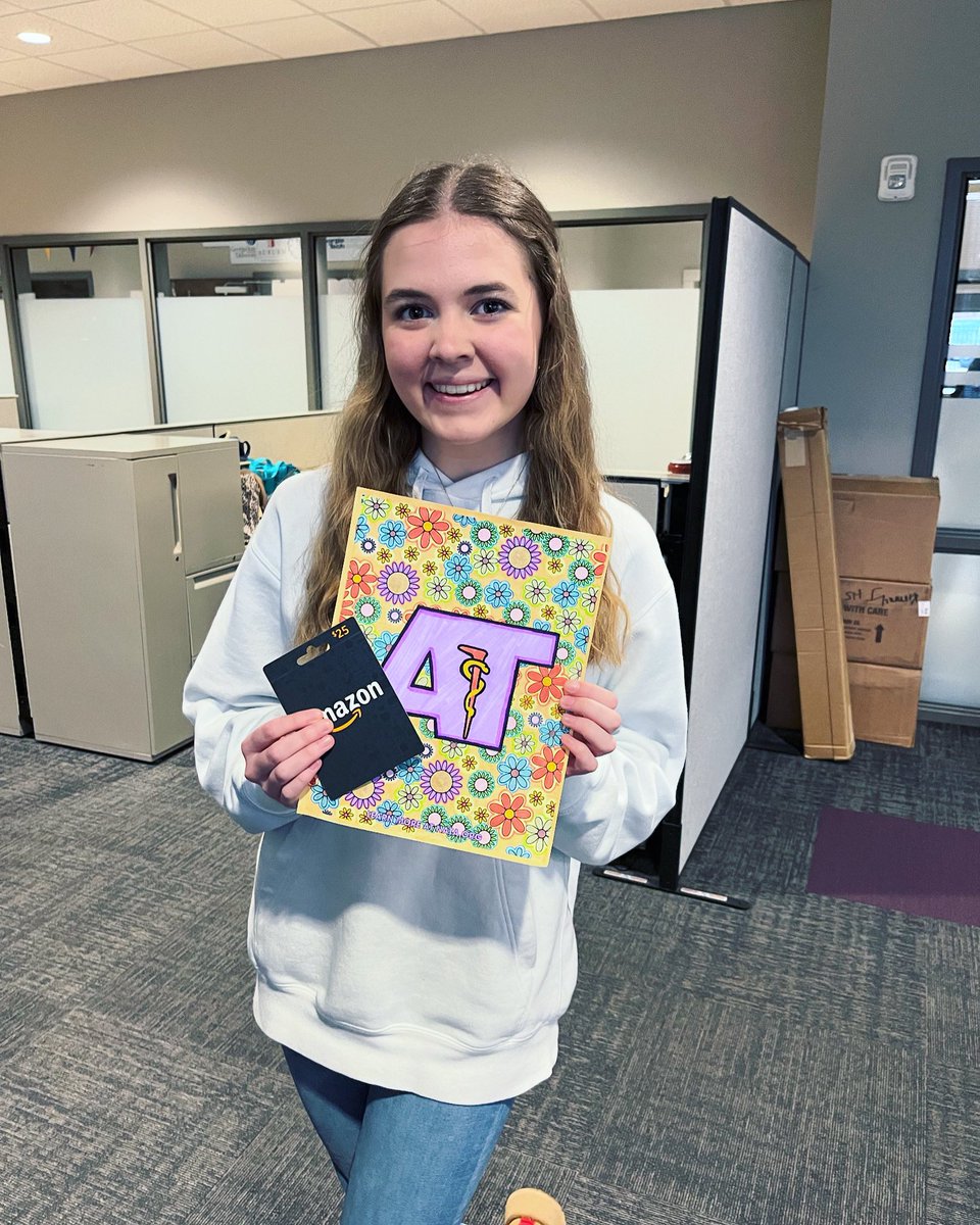 Congrats to our National Athletic Training Month art contest winner! 
Kendall got a $25 gift card to <a href="/amazon/">Amazon</a>! 
#NATM2024 #ItPaysToColor