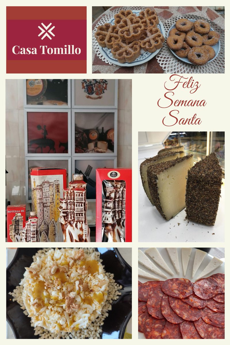 CasaTomillo's tweet photo. 💜¡Celebra estos días con nuestros mejores productos!
Os esperamos 😊
𝐅𝐄𝐋𝐈𝐙 𝐒𝐄𝐌𝐀𝐍𝐀 𝐒𝐀𝐍𝐓𝐀 
#casatomillo #mercadocentralvalencia #quesos #jamones #dulcesartesanos #platostipicos #productosmanchegos #semanasanta #cuenca #villaresdelsaz #tiendagourmet https://t.co/mW1mIOYkpC