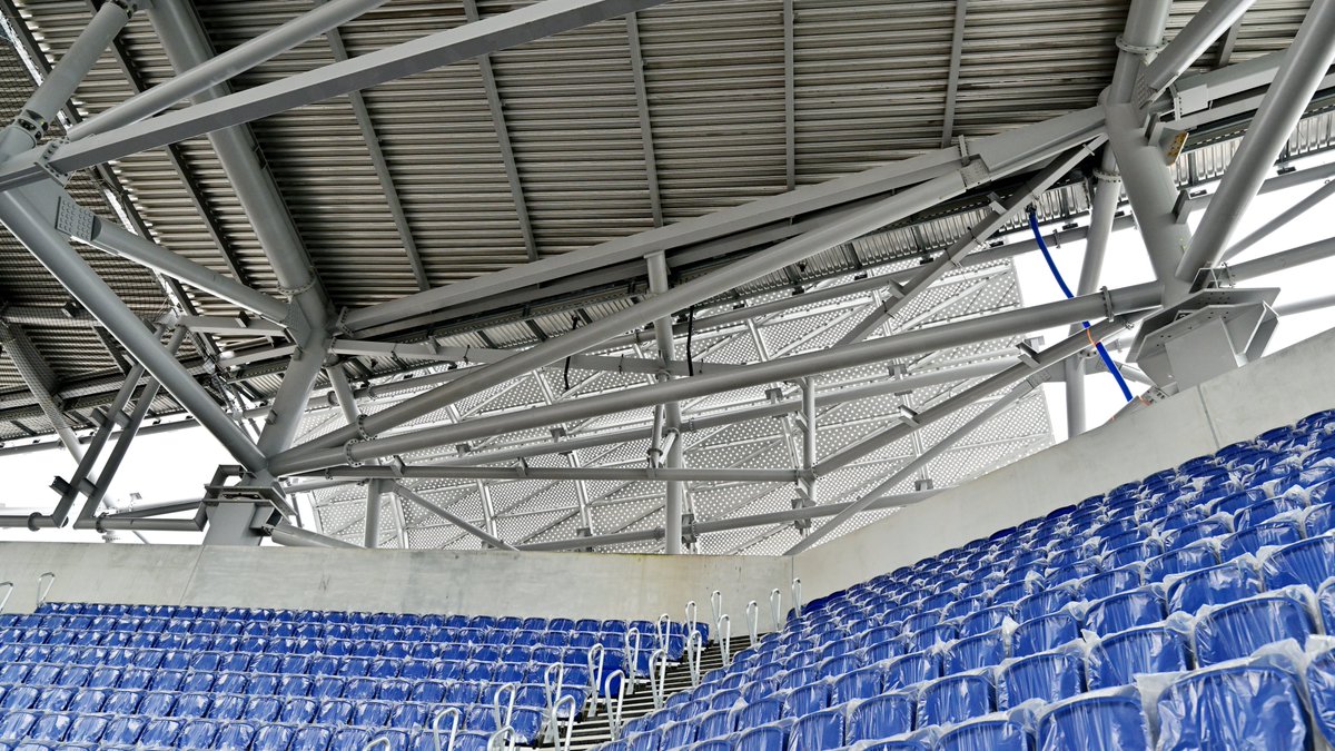 The barrel roof cladding work continues... 🏗️