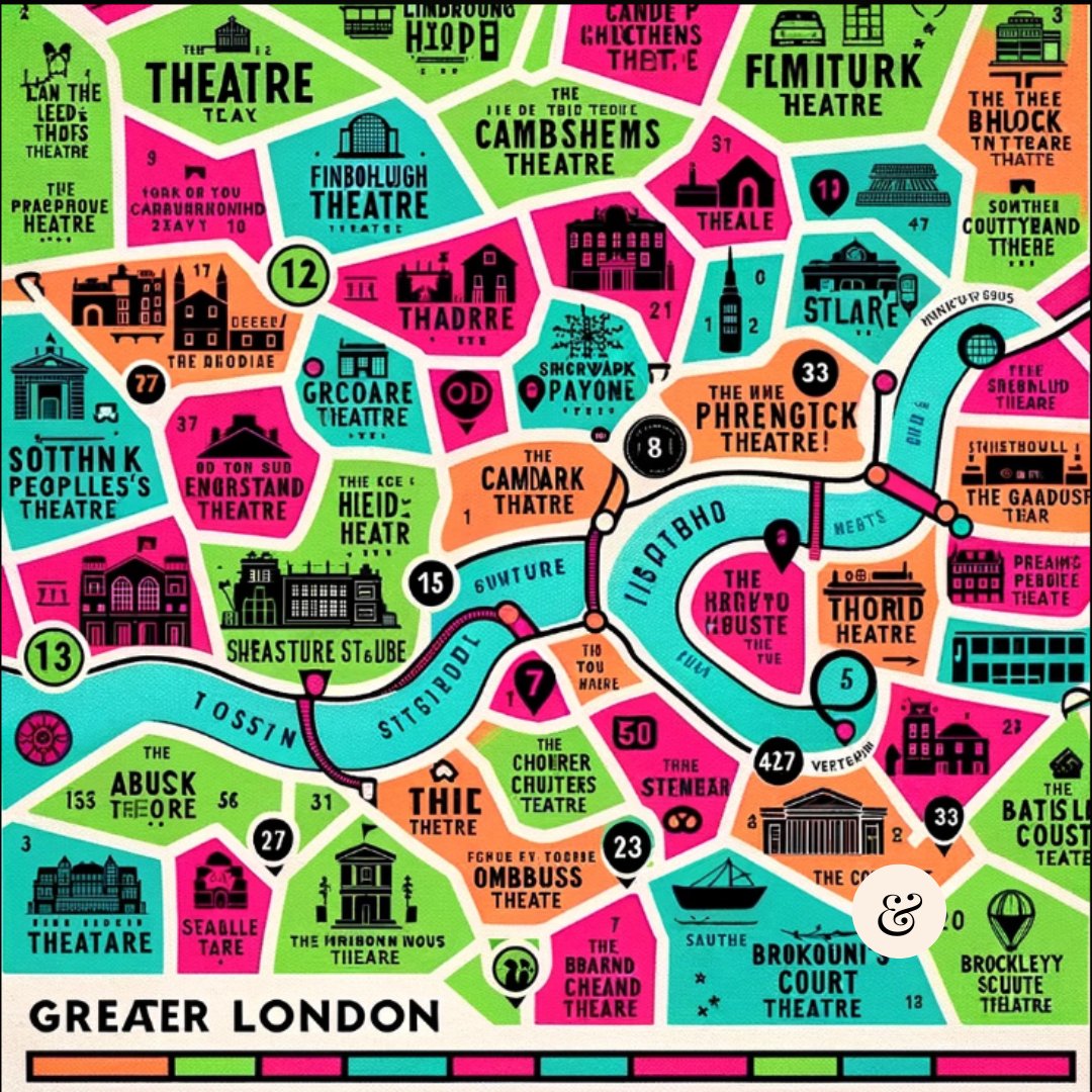 I asked AI to generate a map of London highlighting 20 key fringe theatre venues. Here are the best maps created by AI after 2 hours of giving it different prompts!... I give up... #Londontheatre