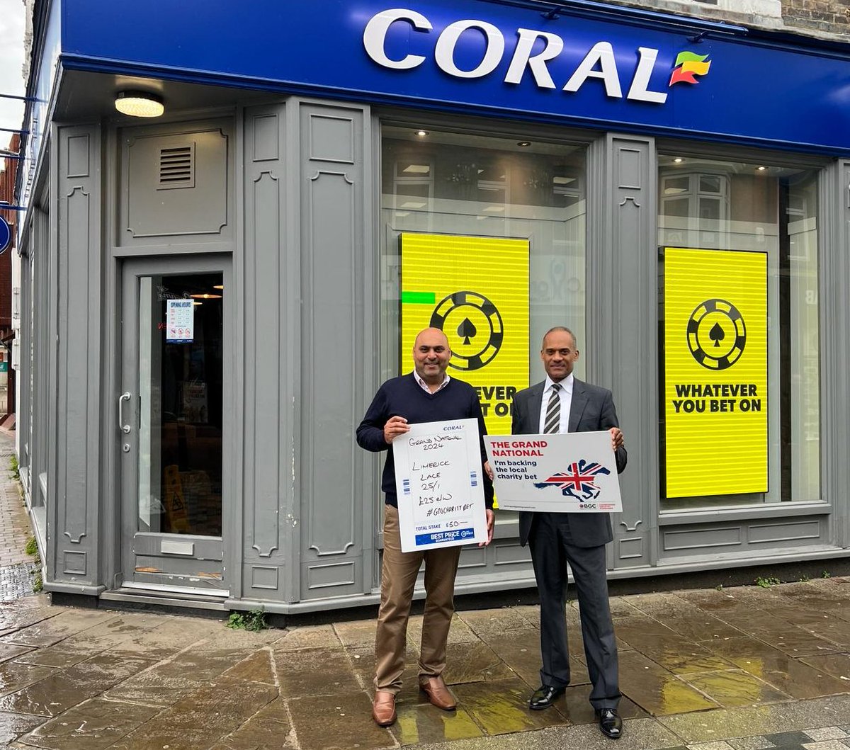 Adam Afriyie (@adamafriyie) on Twitter photo Last week, I visited Coral in Windsor and took part in the Grand National Charity Bet Campaign, placing a £50 charity bet.
Any winnings, or a £250 donation from the <a href="/BetGameCouncil/">Betting and Gaming Council</a>, will go to <a href="/SebsActionTrust/">Sebastian's Action Trust</a>, who provide support to the families of seriously-ill children. Last week, I visited Coral in Windsor and took part in the Grand National Charity Bet Campaign, placing a £50 charity bet.
Any winnings, or a £250 donation from the <a href="/BetGameCouncil/">Betting and Gaming Council</a>, will go to <a href="/SebsActionTrust/">Sebastian's Action Trust</a>, who provide support to the families of seriously-ill children.
