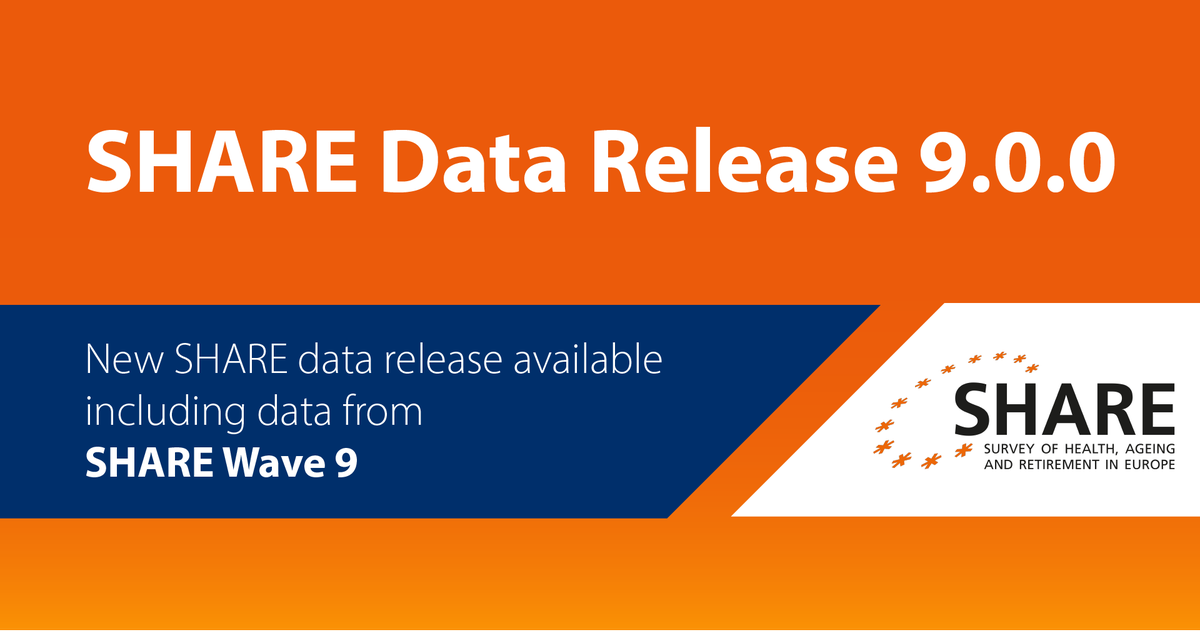 The #SHAREdata release 9.0.0 is here! It comprises wave 9 data, a considerably larger wave 8 sample (due to refreshment samples), and the latest state of data cleaning and harmonisation across waves. You can register and access the data free of charge: share-eric.eu/data/data-acce…
