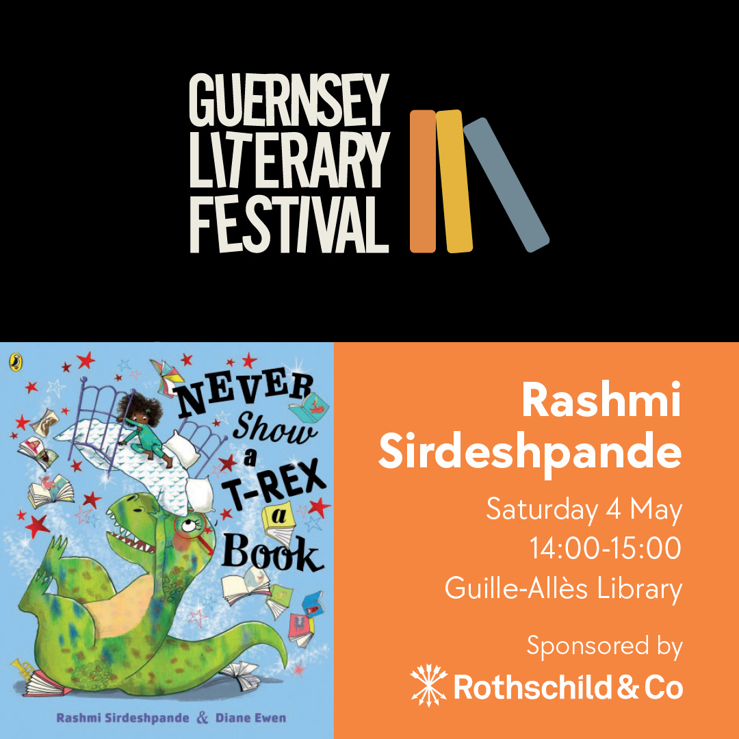 Get ready for some dino fun in this imaginative, interactive event with @RashmiWriting which uses a magical WHAT IF as a launchpad for stories. Recommended for children aged 4+ Book your space at: guernseyliteraryfestival.com/events/rashmi-… #GsyLitFest #NotJustABookThing