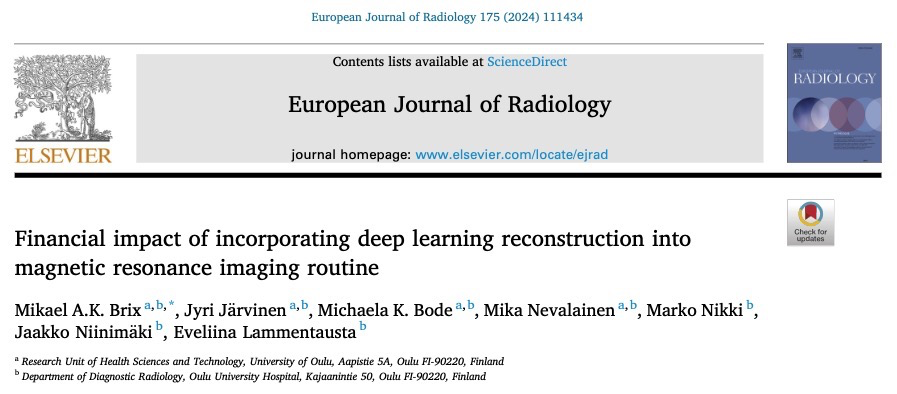 Brix et al. show 5 MR scanners w/ AI-based acceleration can carry the workload of 6 regular scanners 🧲⏩ If only there was ONE solution that worked across all manufactures (Philips, Siemens, GE, Hitachi, etc.) and field strengths (0.3-3T)... 🤔 doi.org/10.1016/j.ejra…