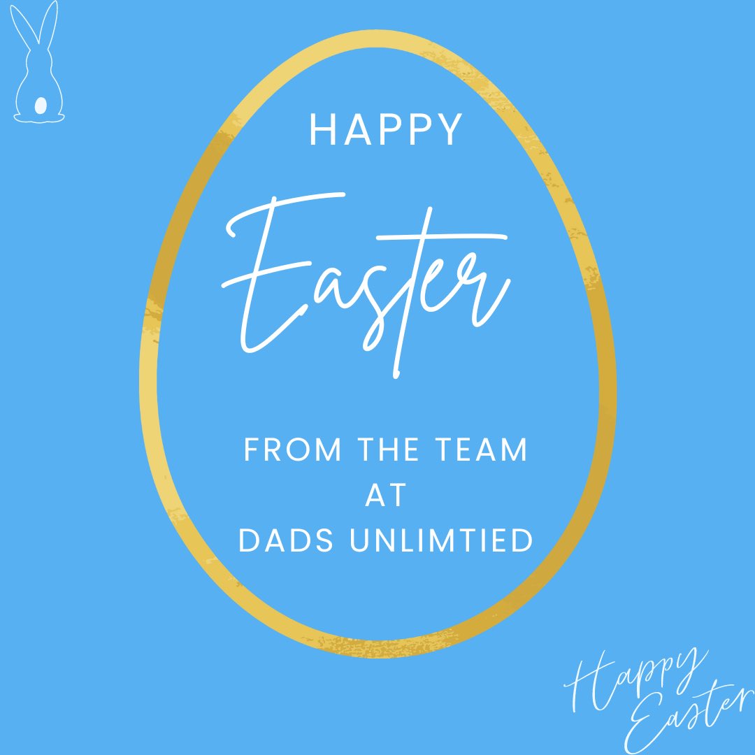 Dads Unlimited will be closed over the Easter Period from 4pm on Thursday 28th March and will reopen at 9am on Tuesday 2nd April 2024. We wish you all a very Happy Easter. 🐣 #easter #officeclosure #charity #support