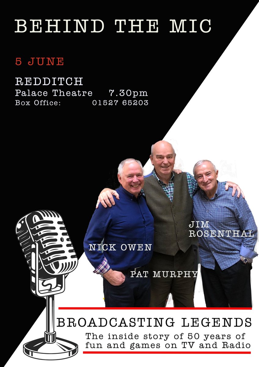 Legends of broadcasting @nickowentv, @patmurphybbc and @rosenthal_jim will be bringing their show Behind The Mic to the Palace on June 5th!🎤 Recounting stories from their illustrious careers, hear tales about their encounters with sporting legends! 🎟Tickets in our bio!